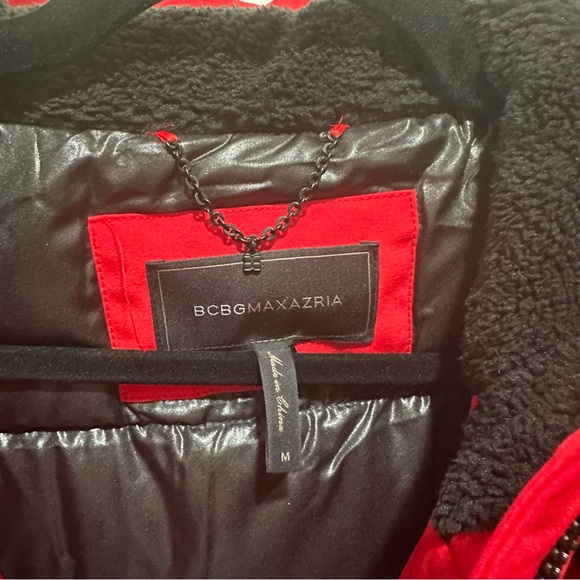 PERFECT RED puffer ski snow coat BCBG Max Azria - Picture 2 of 9